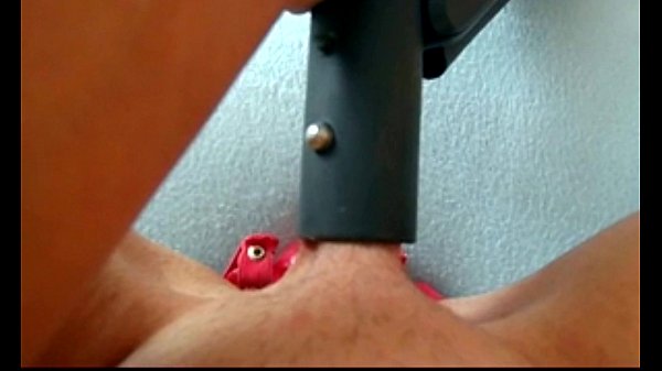 Sophie in yellow miniskirt vacuuming her pussy and dildo