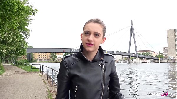 GERMAN SCOUT - ANAL FOR PETITE 18yr YOUNG CHEATING GIRL AT STREET CASTING