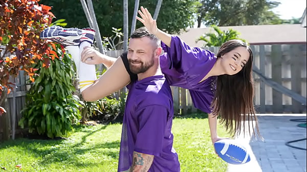 Game Day Gone Wild, Tiny Babe Rides Stepdad'_s Dick Harder Than She Cheered