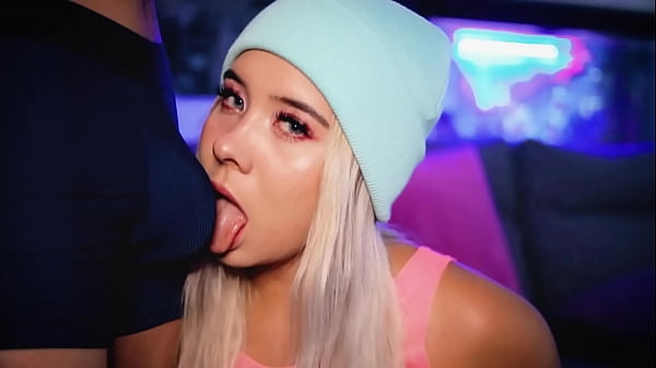 Cute Teen Girl teases in blowjob