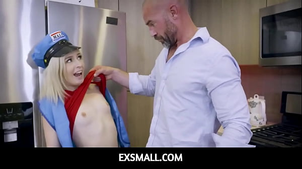 ExSmall - Tiny Little Blonde Teen Mail Carrier Fucked By Big Dick Customer - Minxx Marley